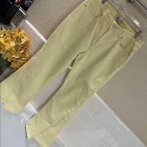 ETICA cropped flare Jeans . Pale yellow . Size 31 . Great condition